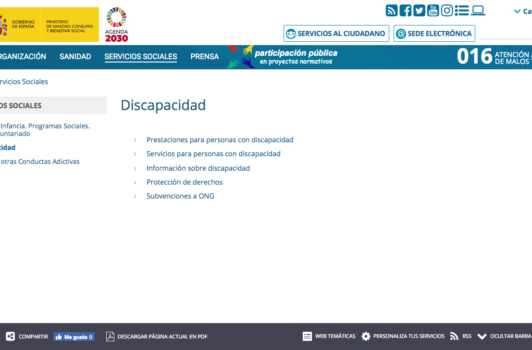 Discapacidad (Ministerio de Sanidad, Consumo y Bienestar Social)